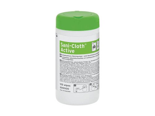 Sani Cloth Active chusteczki - pojemnik 125 szt.
